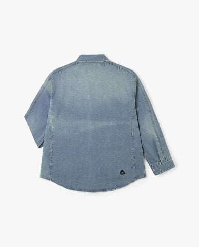  LEE - Áo sơ mi denim nữ tay dài Indigo Semi Oversized 