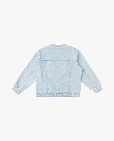  LEE - Áo sweatshirt nam cổ tròn tay dài phối túi denim 