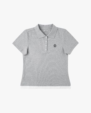  LEE - Áo polo nữ cổ bẻ tay ngắn phối viền 
