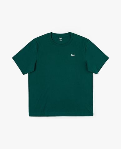  LEE - Áo thun nam cổ tròn tay ngắn thêu logo 