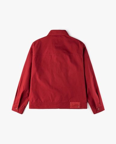  LEE - Áo khoác denim nam cổ bẻ tay dài thêu logo 