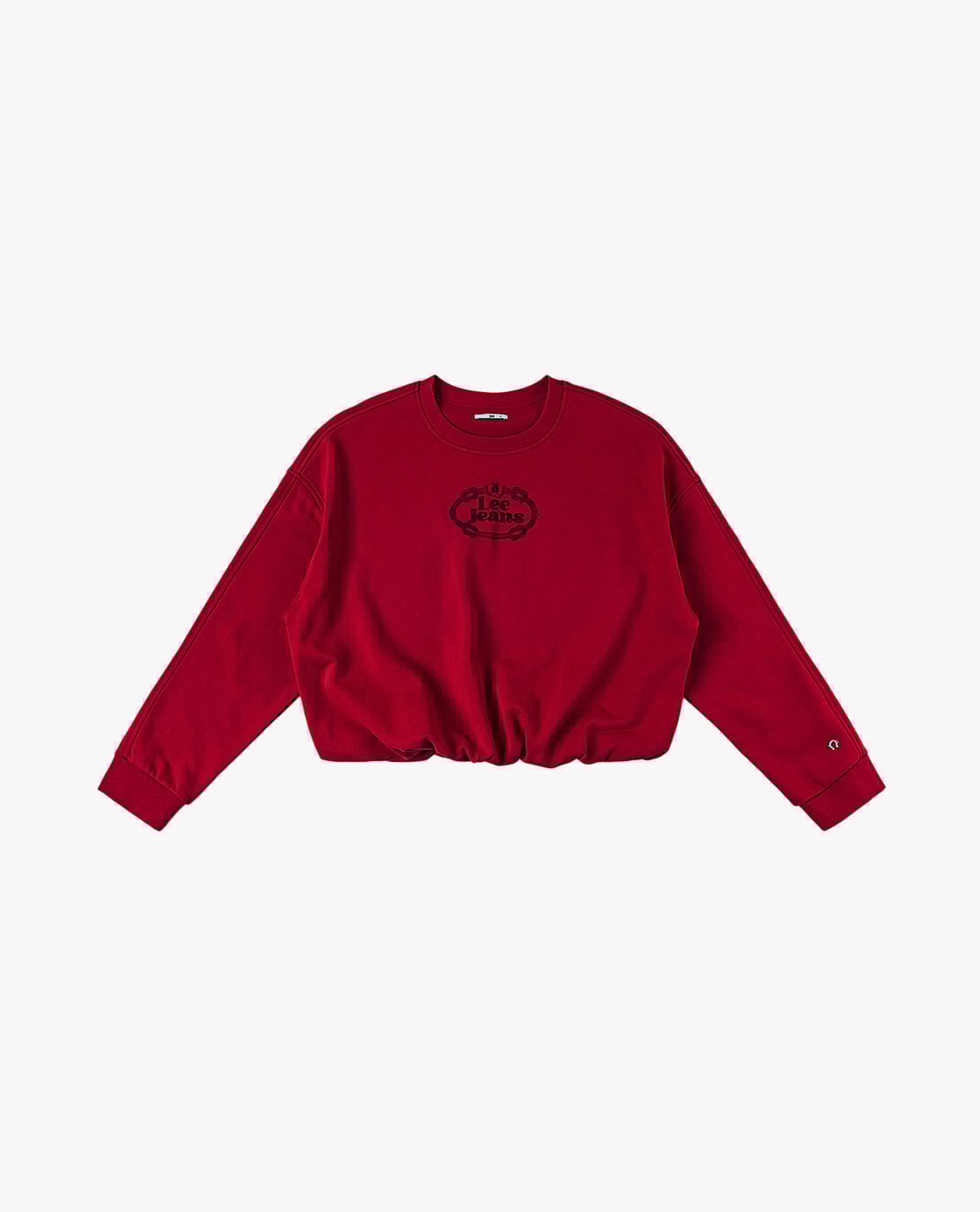 LEE - Áo sweatshirt nữ cổ tròn tay dài phối logo