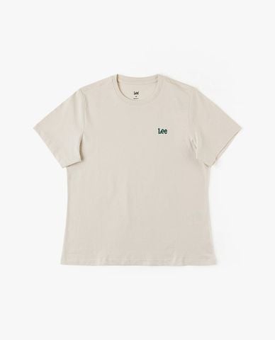  LEE - Áo thun nữ cổ tròn tay ngắn thêu logo 