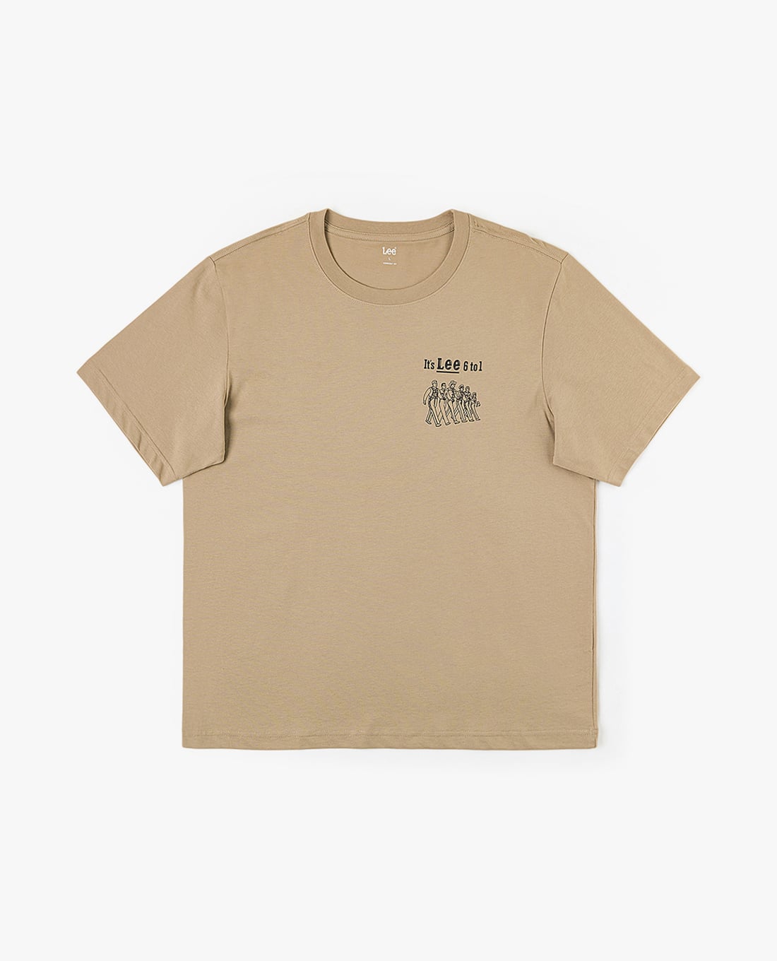 LEE - Áo thun nam cổ tròn tay ngắn in họa tiết