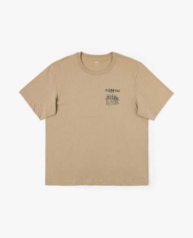  LEE - Áo thun nam cổ tròn tay ngắn in họa tiết 