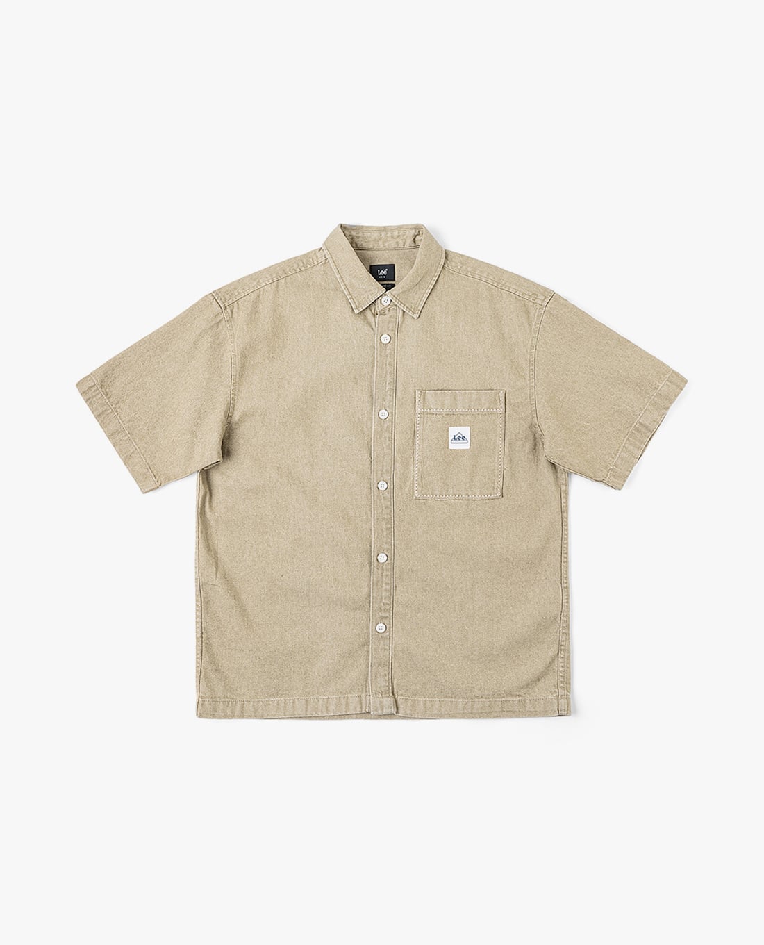 LEE - Áo sơ mi nam cổ bẻ tay ngắn phối túi