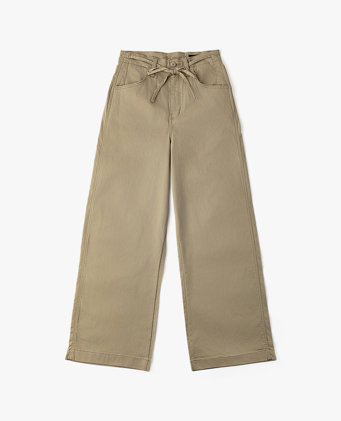 LEE - Quần nữ ống rộng phối dây thắt