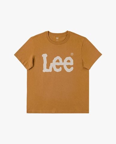  LEE - Áo thun nam cổ tròn tay ngắn phối logo 