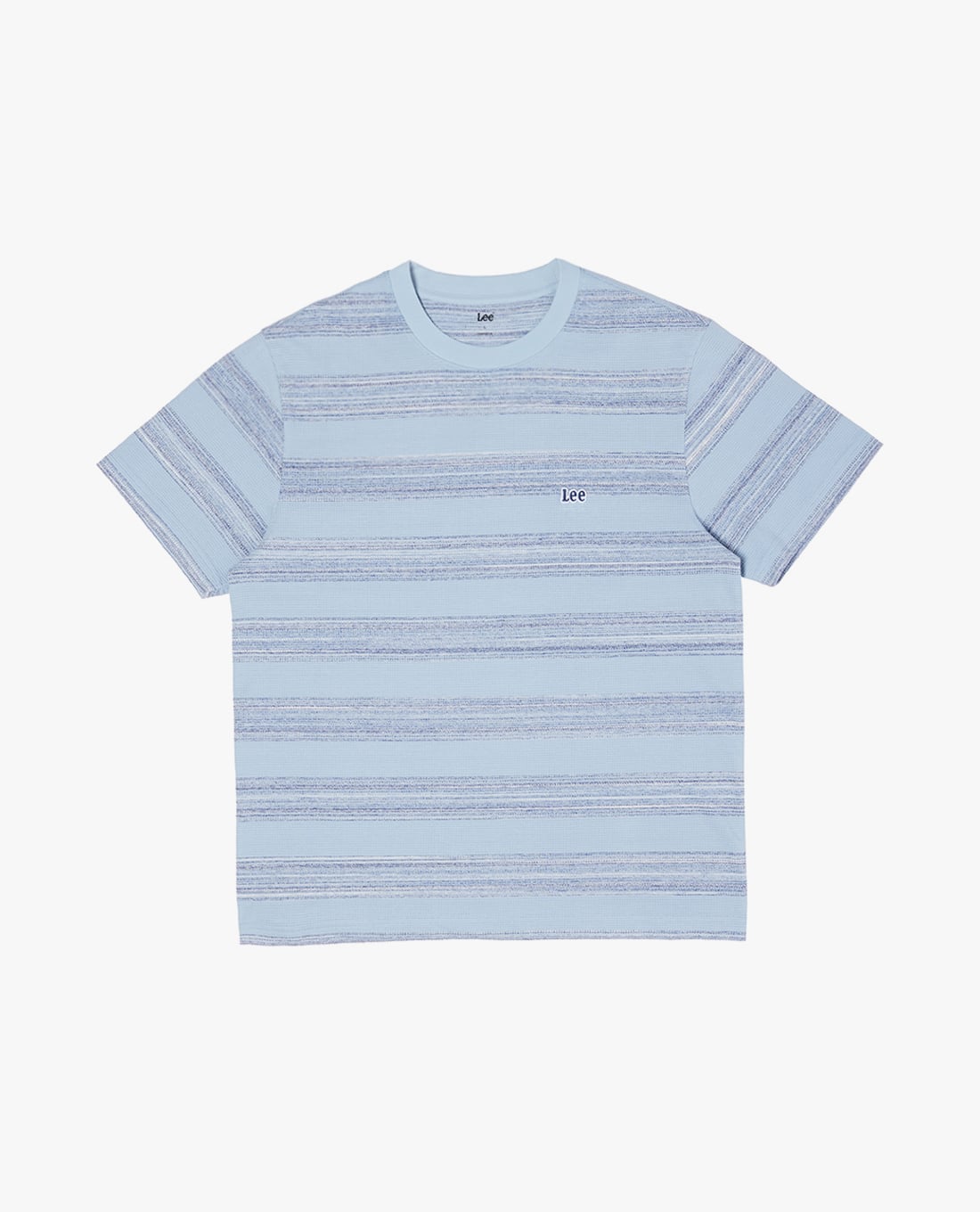LEE - Áo thun nam cổ tròn tay ngắn kẻ sọc