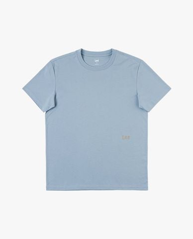  LEE - Áo thun nam cổ tròn tay ngắn thêu logo 