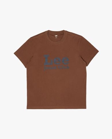  LEE - Áo thun nam cổ tròn tay ngắn in logo 