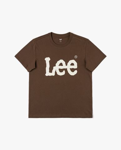  LEE - Áo thun nam cổ tròn tay ngắn phối logo 