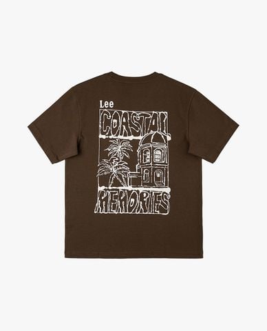  LEE - Áo thun nam cổ tròn tay ngắn in họa tiết 