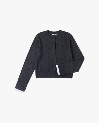  LEE - Áo khoác cardigan nữ cổ tròn tay dài Seasonal 