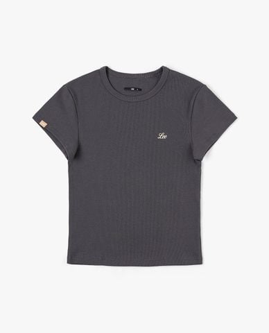  LEE - Áo thun nữ cổ tròn tay ngắn phom ôm 