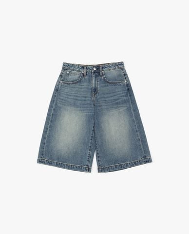  LEE - Quần short jeans nữ wash bạc 