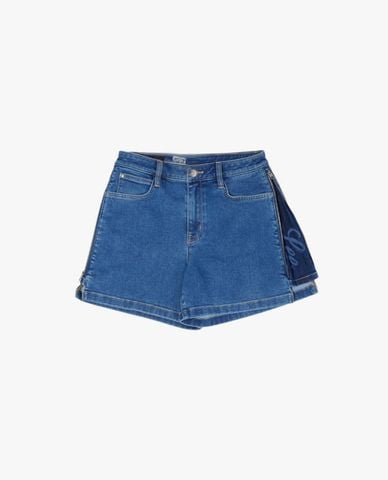  LEE - Quần short jeans nữ phối khóa kéo 