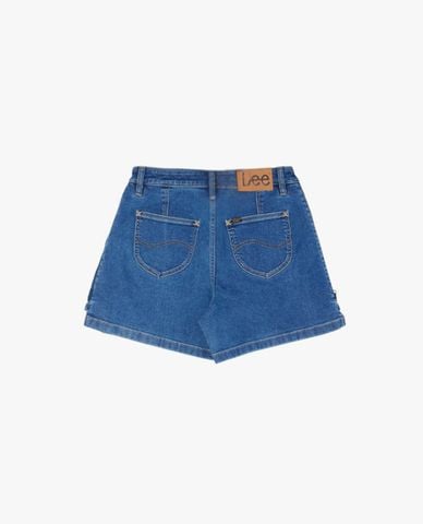  LEE - Quần short jeans nữ phối khóa kéo 