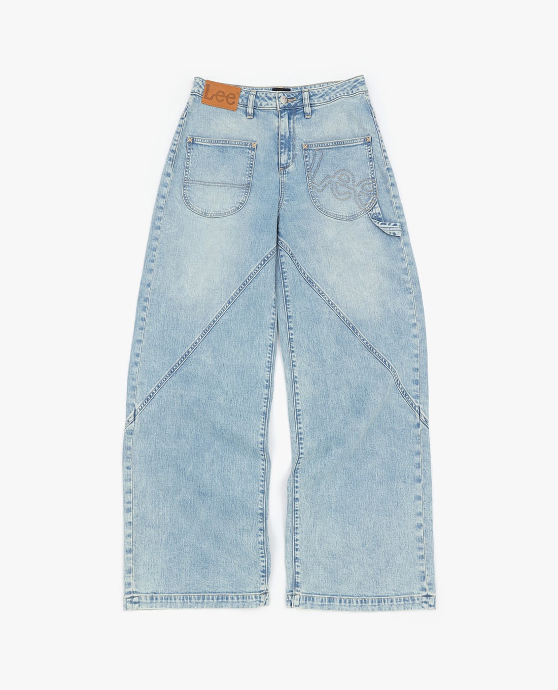 LEE - Quần jeans nữ ống rộng wash bạc