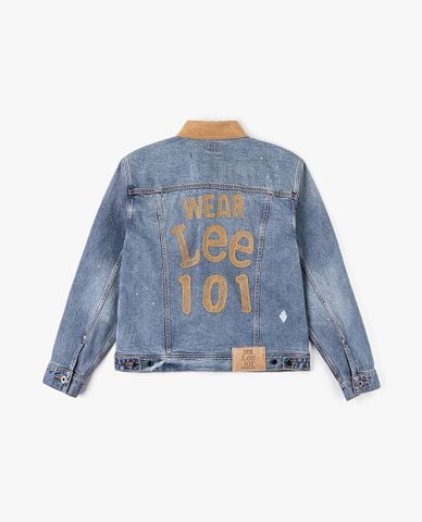  LEE - Áo khoác denim nam cổ bẻ tay dài 101+ 