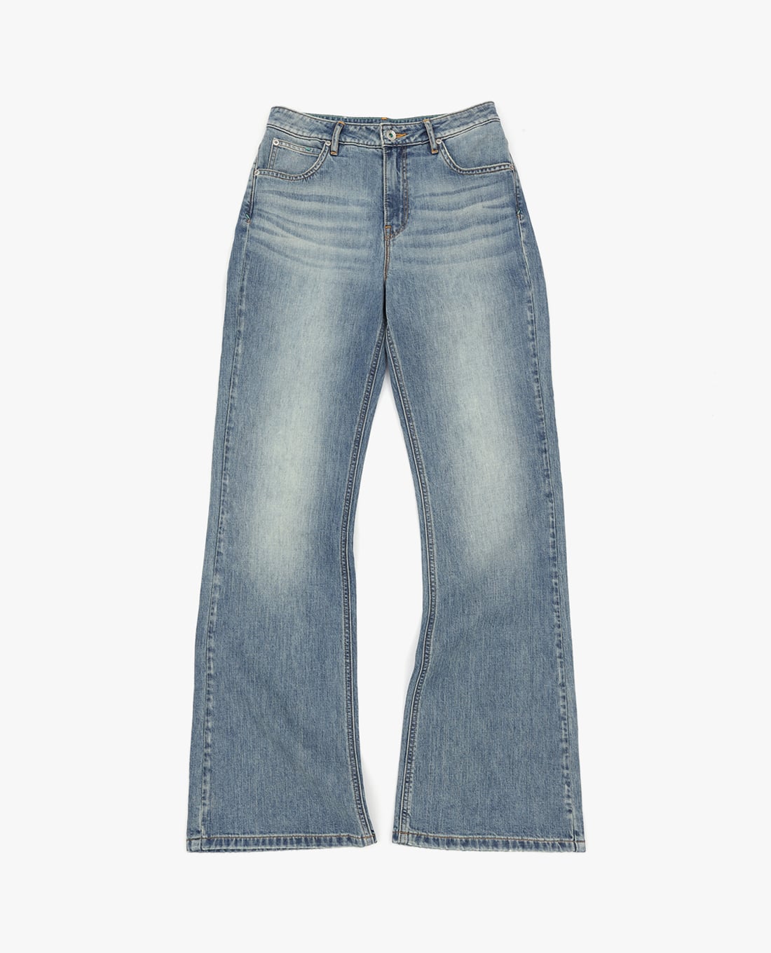 LEE - Quần jeans nữ ống loe wash bạc