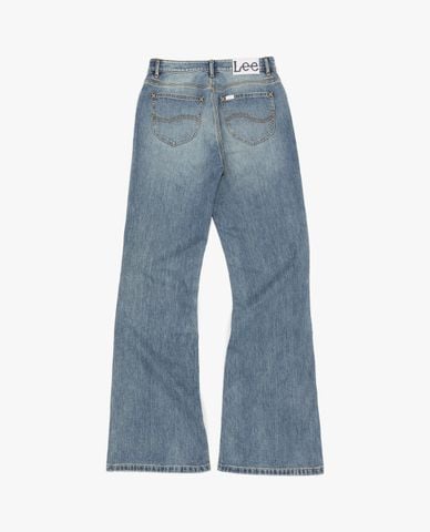  LEE - Quần jeans nữ ống loe wash bạc 
