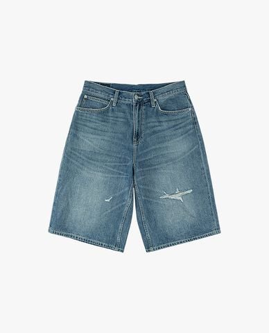  LEE - Quần short jeans nam wash bạc 