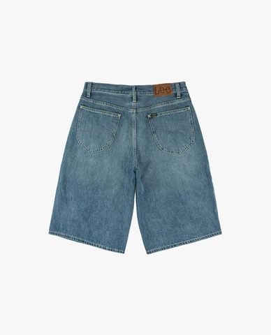  LEE - Quần short jeans nam wash bạc 