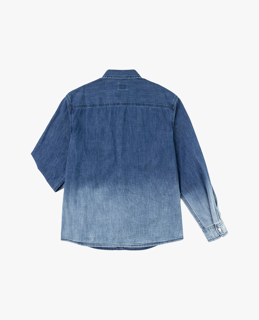 Lee áo sơ mi denim nam tay dài wash bạc