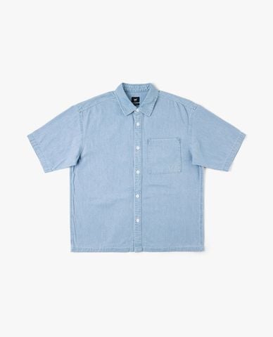  LEE - Áo sơ mi denim nam tay ngắn phối túi 