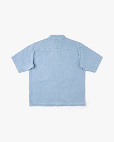  LEE - Áo sơ mi denim nam tay ngắn phối túi 