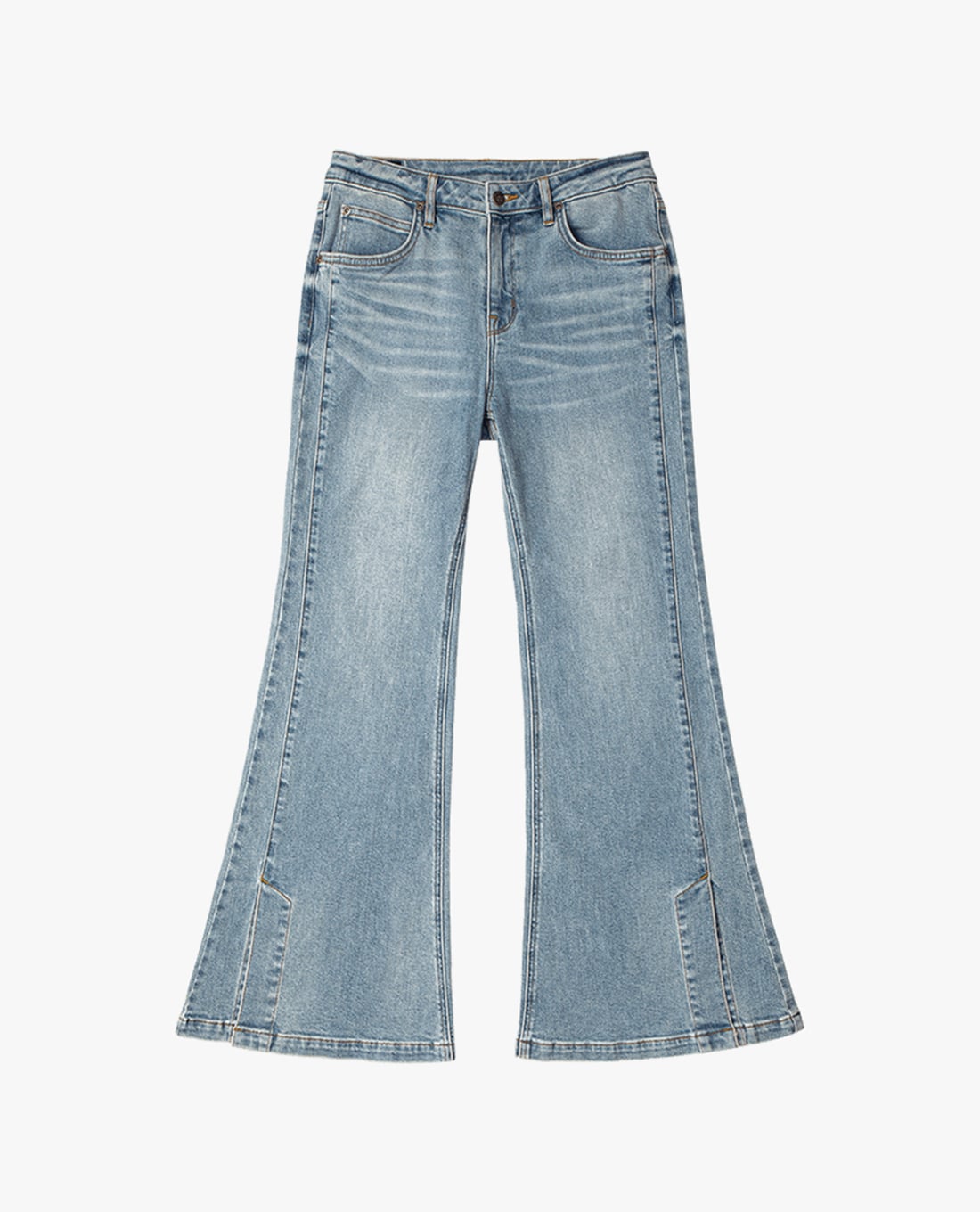 LEE - Quần jeans nữ ống loe wash bạc