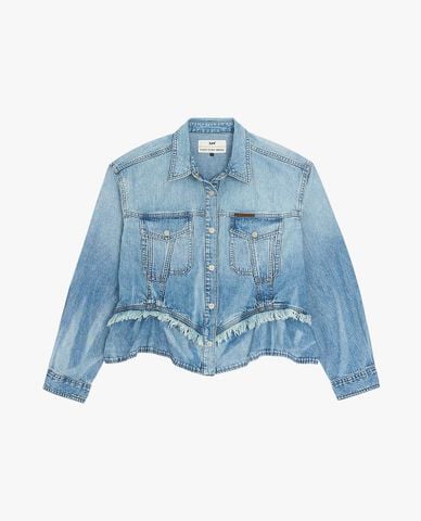  LEE - Áo khoác denim nữ tua rua Lee x Feng Chen Wang 