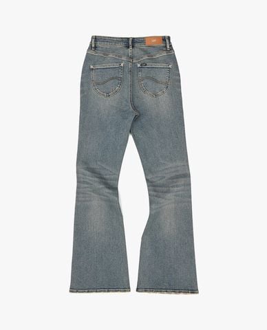  LEE - Quần jeans nữ ống loe wash bạc Modern 