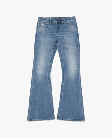  LEE - Quần jeans nữ ống loe wash bạc 