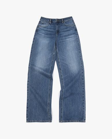  LEE - Quần jeans nữ ống rộng wash bạc 