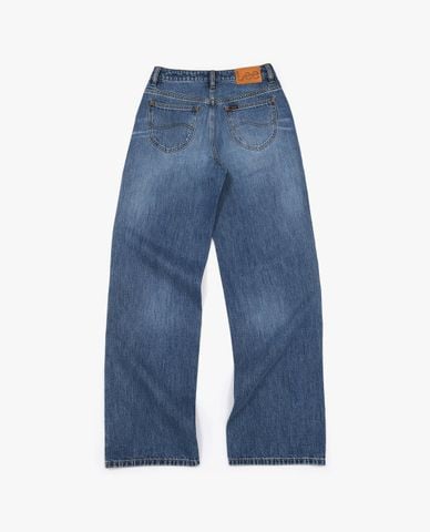  LEE - Quần jeans nữ ống rộng wash bạc 