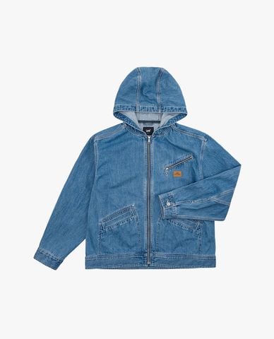  LEE - Áo khoác denim nam tay dài phối mũ 