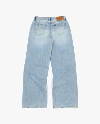  LEE - Quần jeans nữ ống rộng mài rách cá tính 