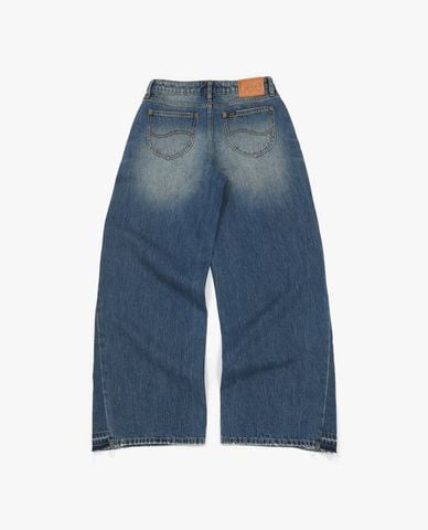  LEE - Quần jeans nữ ống rộng wash bạc 