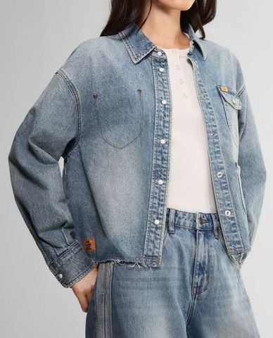  LEE - Áo khoác denim nữ tay dài 101+ 