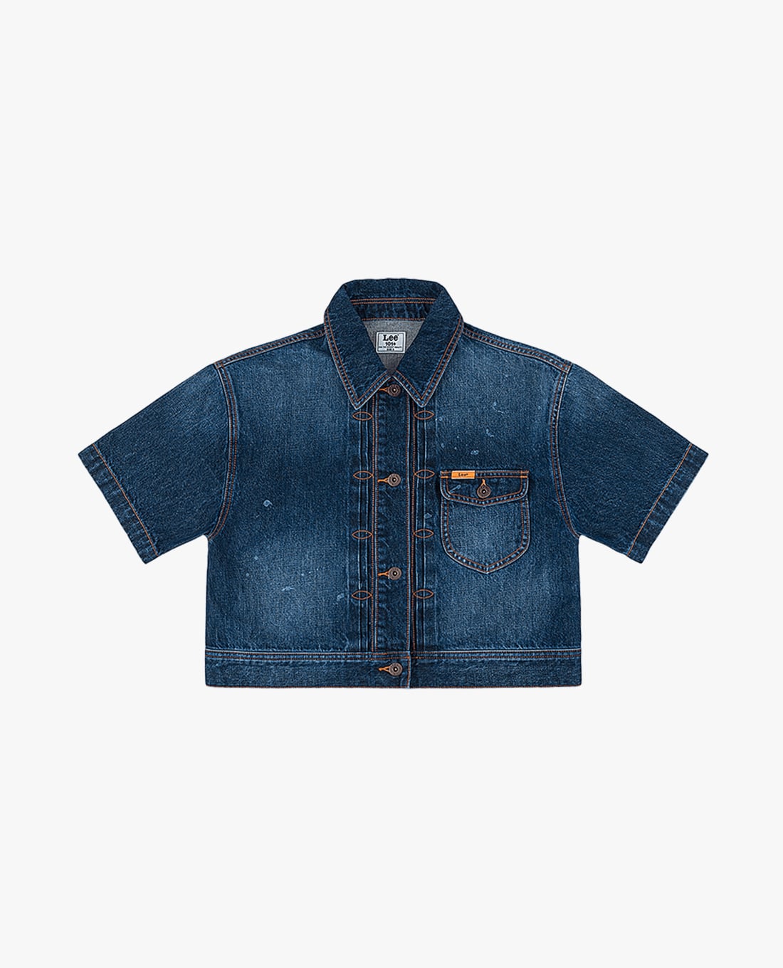 LEE - Áo khoác denim nữ tay ngắn phom croptop 101+