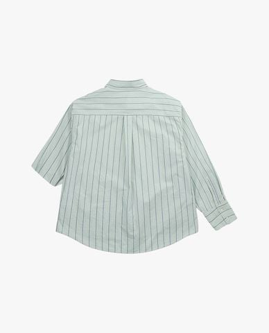  LEE - Áo sơ mi nữ tay dài kẻ sọc phối túi 