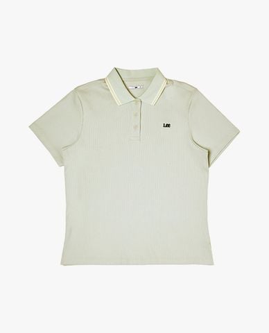  LEE - Áo polo nữ cổ bẻ tay ngắn phối logo 