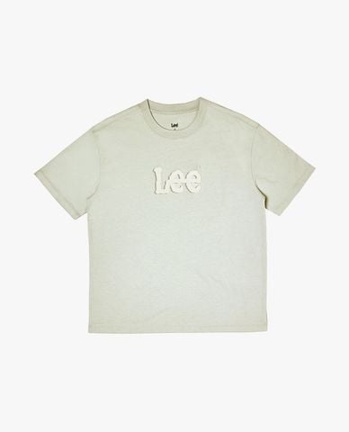  LEE - Áo thun nữ cổ tròn tay ngắn in logo Boyfriend 