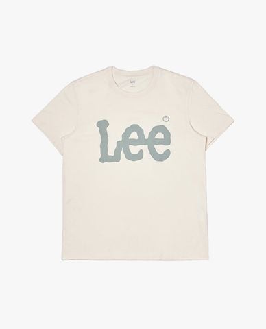  LEE - Áo thun nam cổ tròn tay ngắn phối logo 