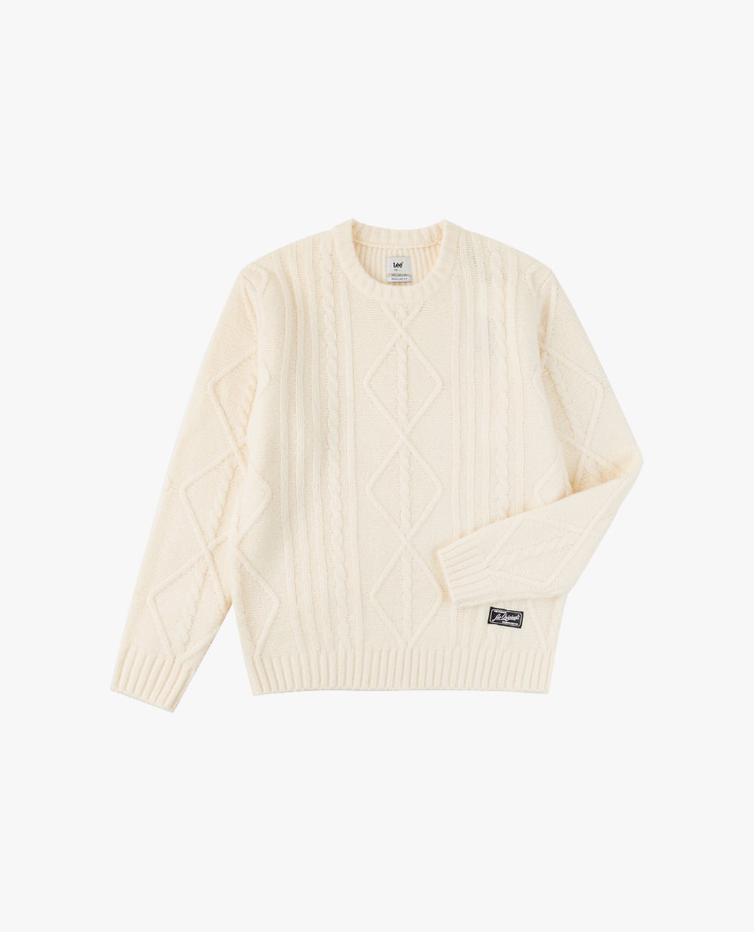 LEE - Áo sweater nam cổ tròn tay dài dệt họa tiết
