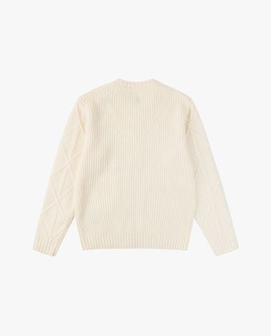  LEE - Áo sweater nam cổ tròn tay dài dệt họa tiết 