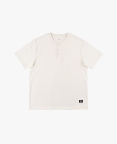  LEE - Áo thun nam cổ henley tay ngắn tối giản 