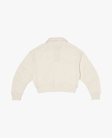  LEE - Áo sweatshirt nữ cổ bẻ tay dài khóa kéo 